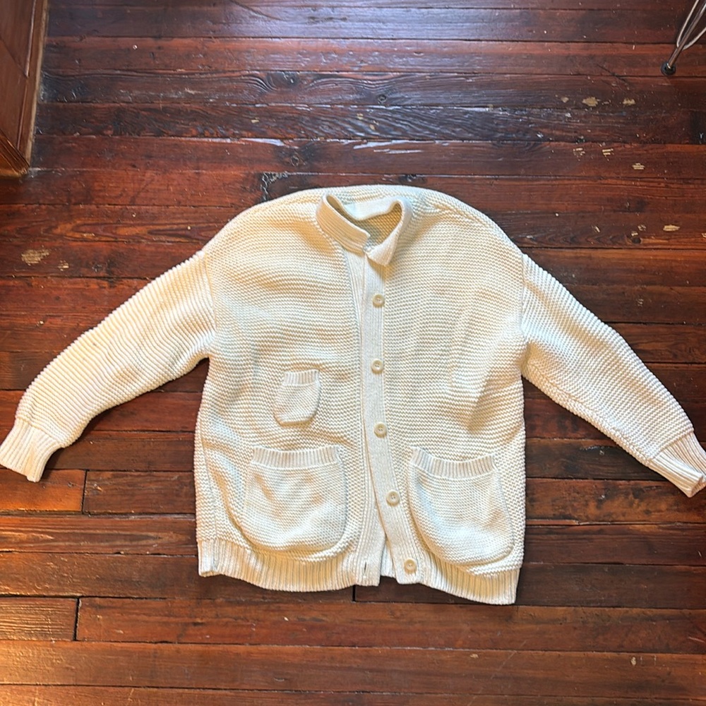 Alex Mill knit cream cardigan